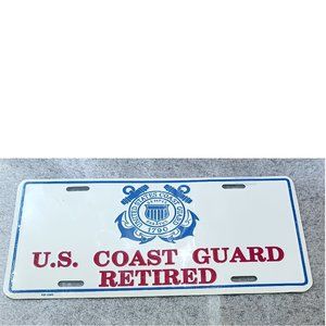 U.S. Coast Guard Retired License Plate